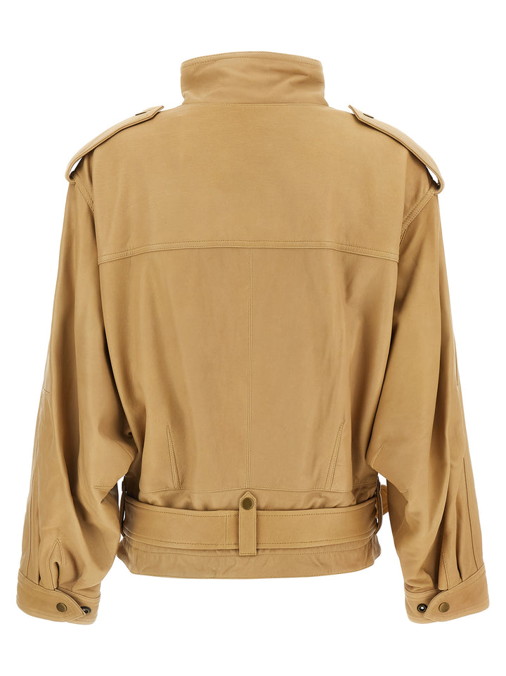 Isabel Marant Farza Puffer Jackets - Beige | 9ab163bf10f24e1c31eee3af009684a10590ae95