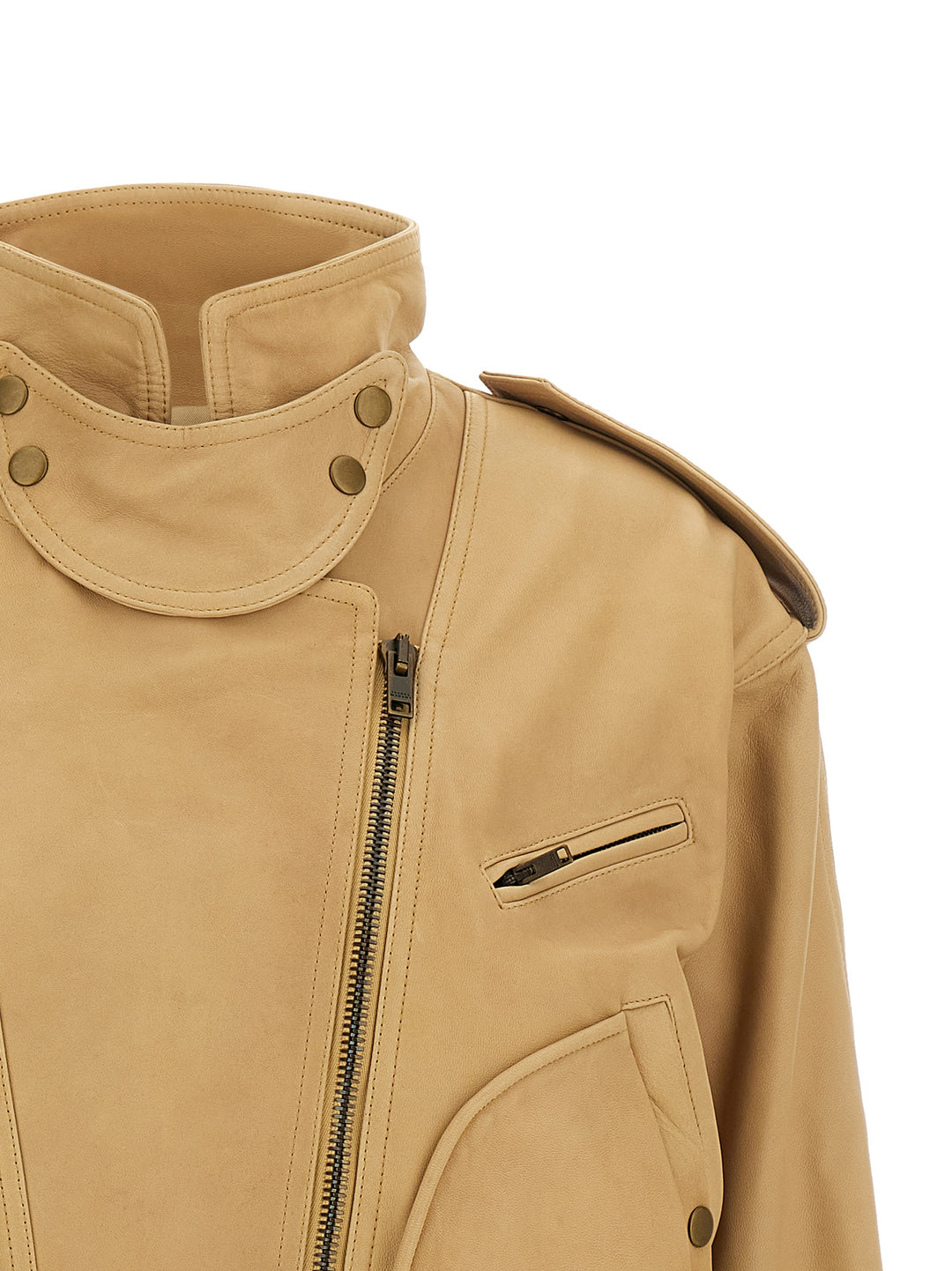 Isabel Marant Farza Puffer Jackets - Beige | 830d3e7e7574fb23263fbc389dec25b33a6bb740