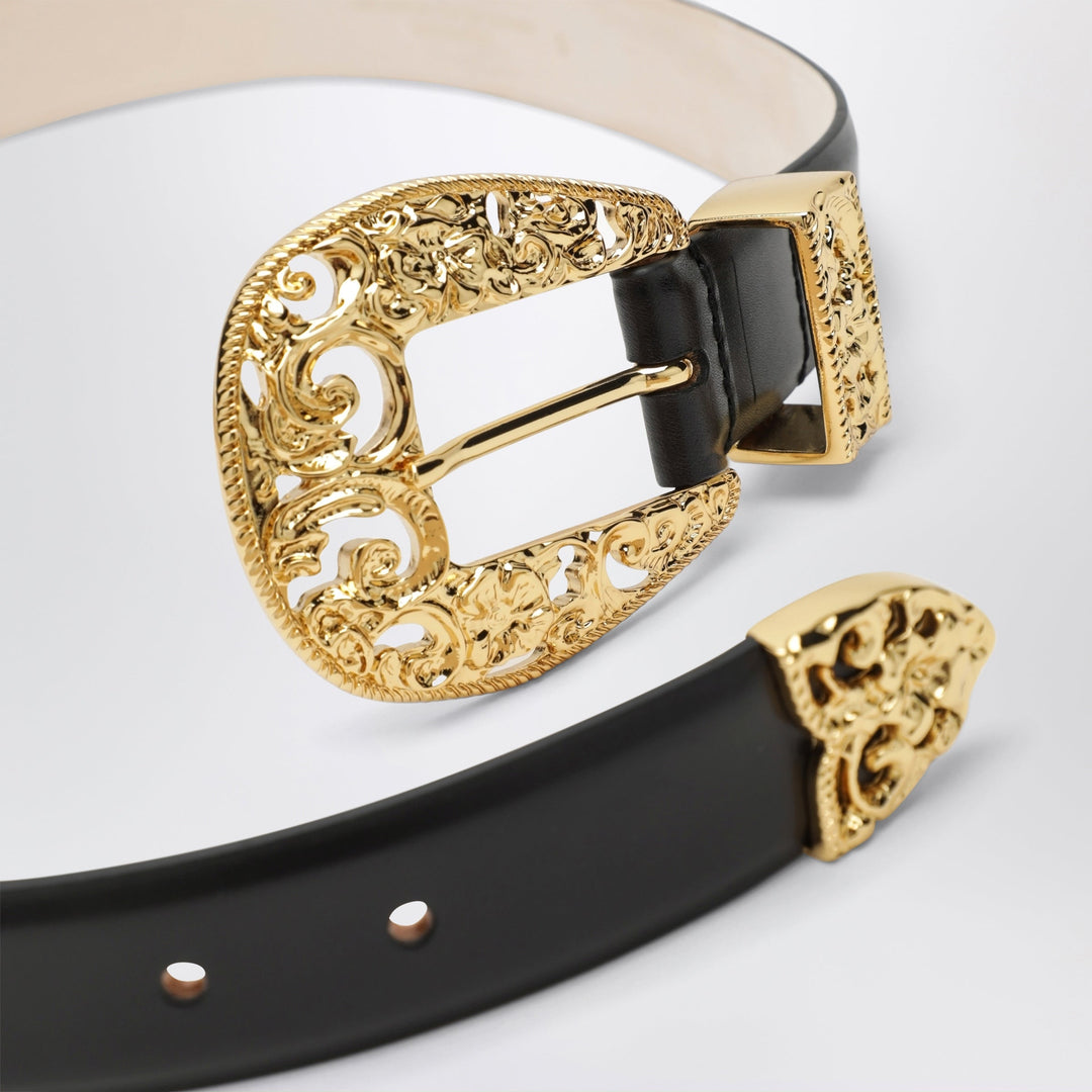DéHanche Ceinture Versailles Noir/Or En Cuir
