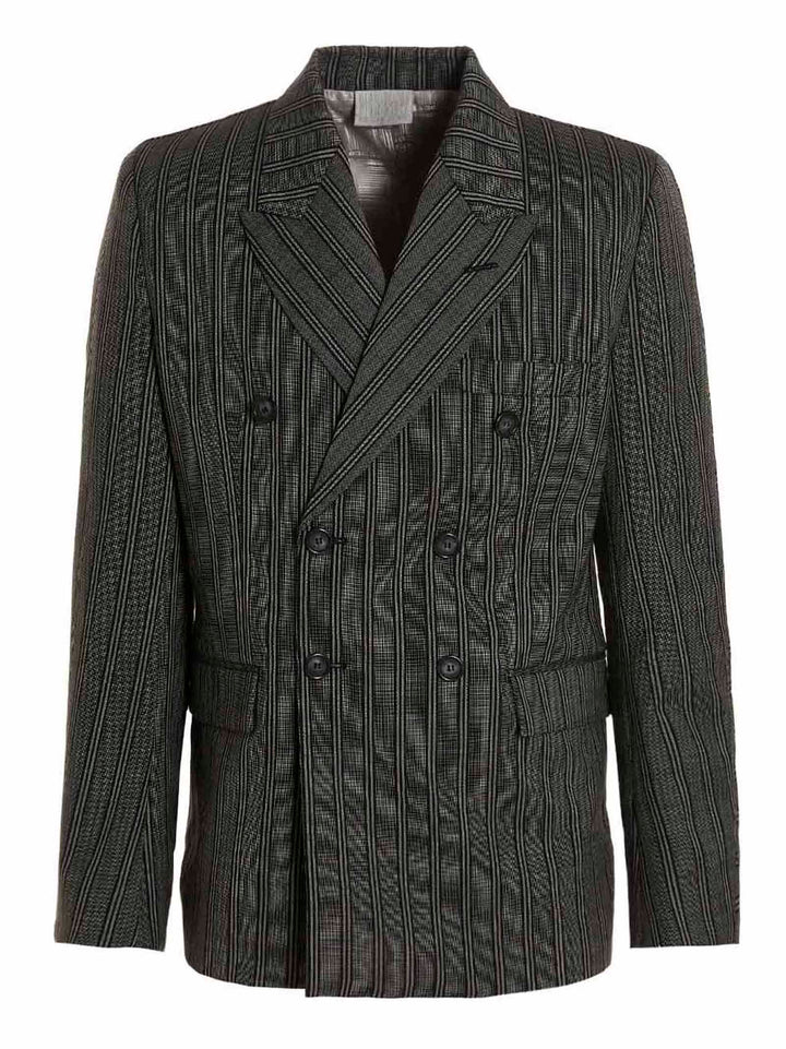 Vtmnts Tonal Double Breasted Tailored Blazer - Nero | 0f77bef78ce2a3250ad80f62e1981e4c611894cd