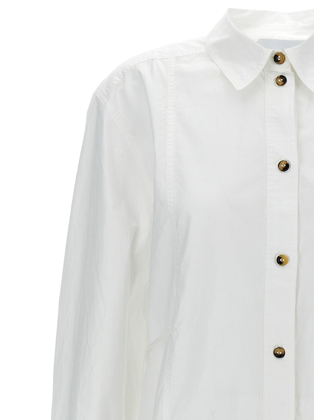 Ganni Lace-Up Shirt Camicie - Bianco | 9a3eb6d488768f7ec181de097aa085e47dea6105