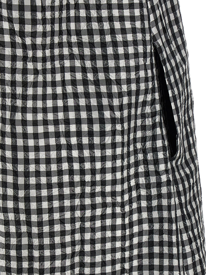 Ganni Crinkled Check Long Abiti - Nero | da2ae66326dc7f264b971b27ec6babf65c78e5e0