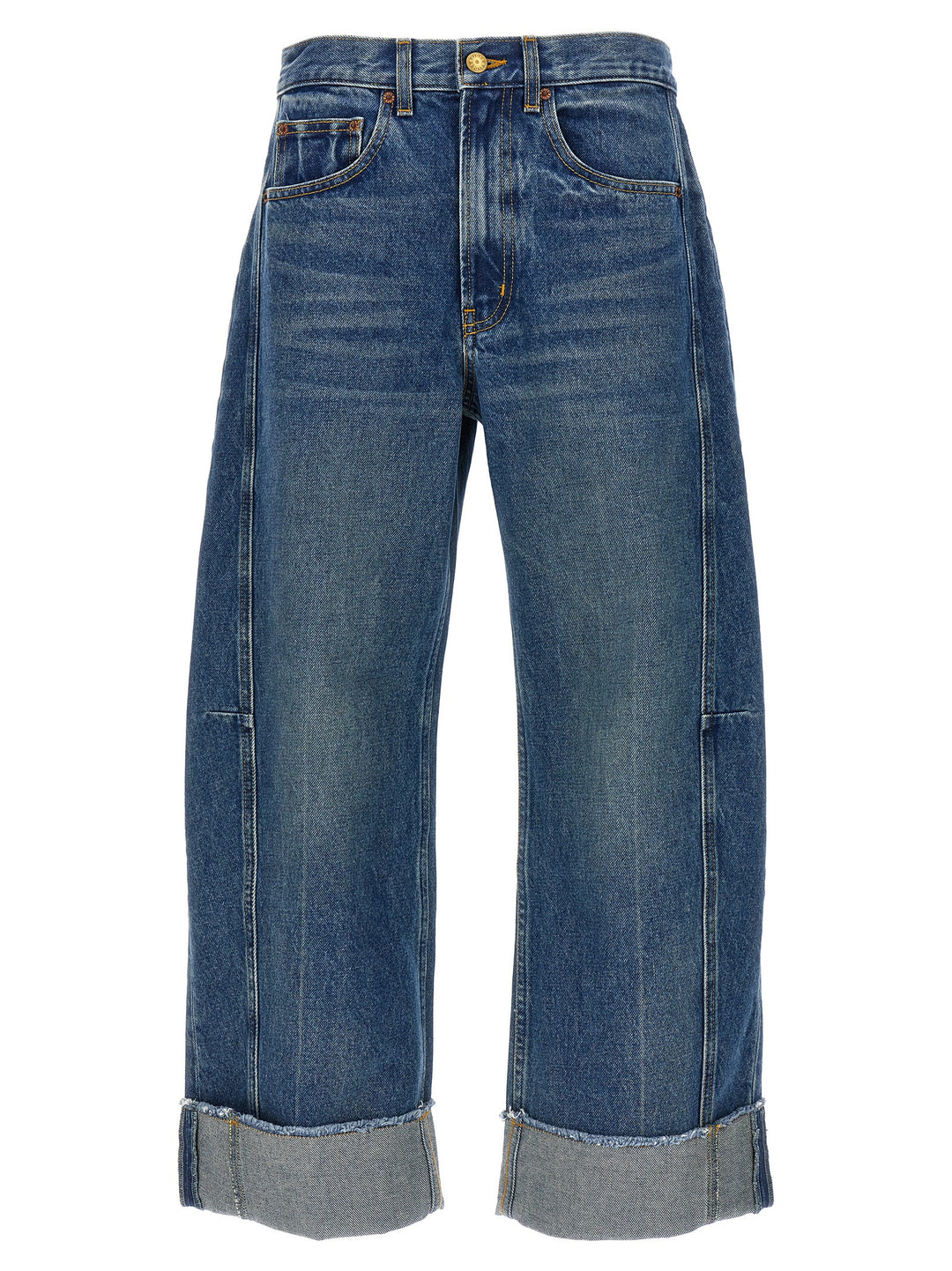 Relaxed Lasso Cuffed Jeans Blu