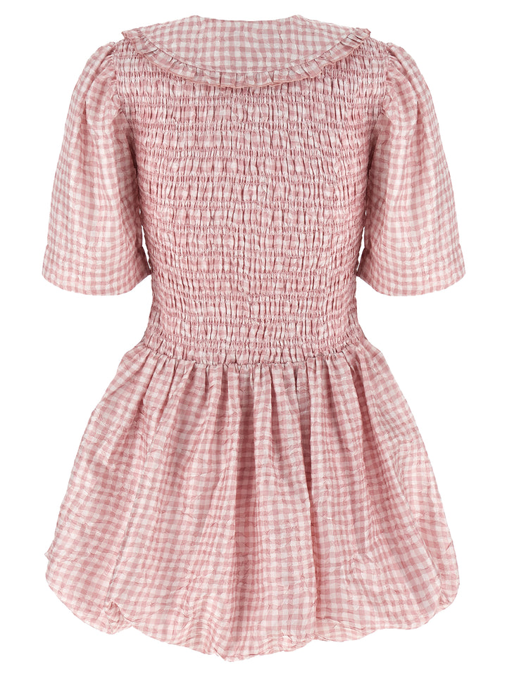 Ganni Pink Check Abiti - Rosa | 4a1e483e41f5c9b4f4458ea4653e270fbac6d729