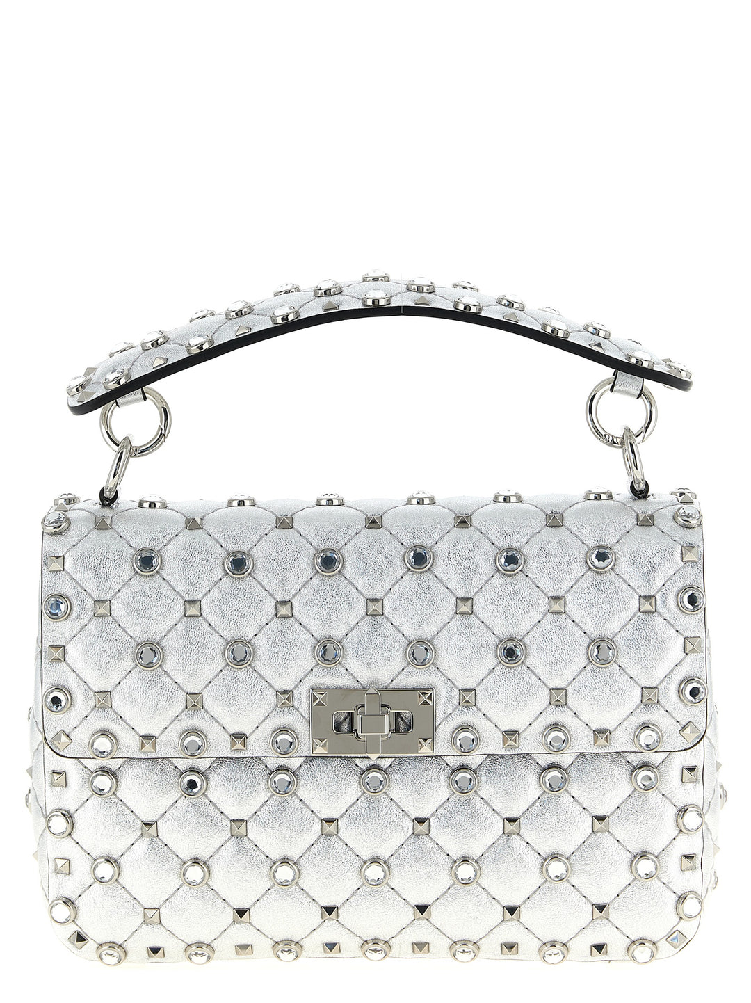 Valentino Garavani Rockstud Spike Borse a Spalla e Tracolla - Silver | cf46d2a25a4e1034523dfec1efe58f5584db3343