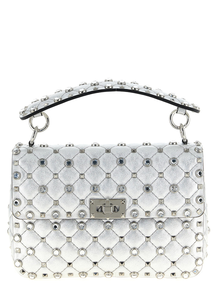 Valentino Garavani Rockstud Spike Borse a Spalla e Tracolla - Silver | cf46d2a25a4e1034523dfec1efe58f5584db3343