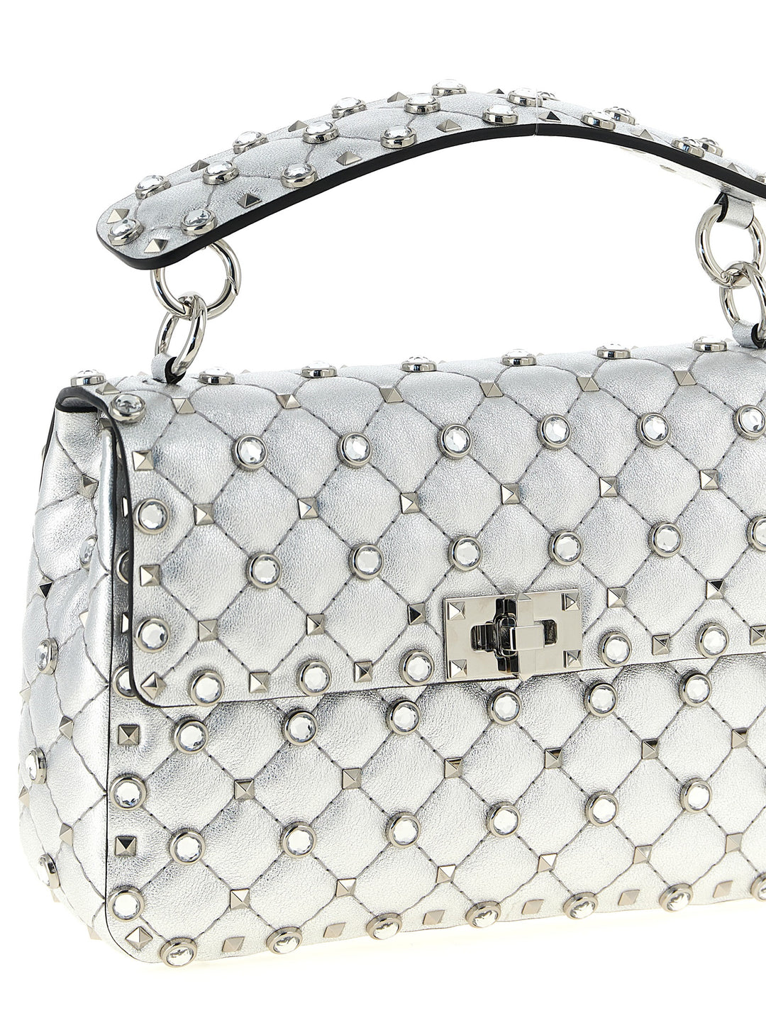 Valentino Garavani Rockstud Spike Borse a Spalla e Tracolla - Silver | 21105bff5caa21ed16cc9e8d5c31b4eeb297f7f0