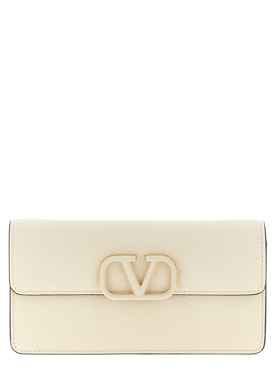 Wallet On Chain Valentino Garavani Vlogo Signature Portafogli Bianco