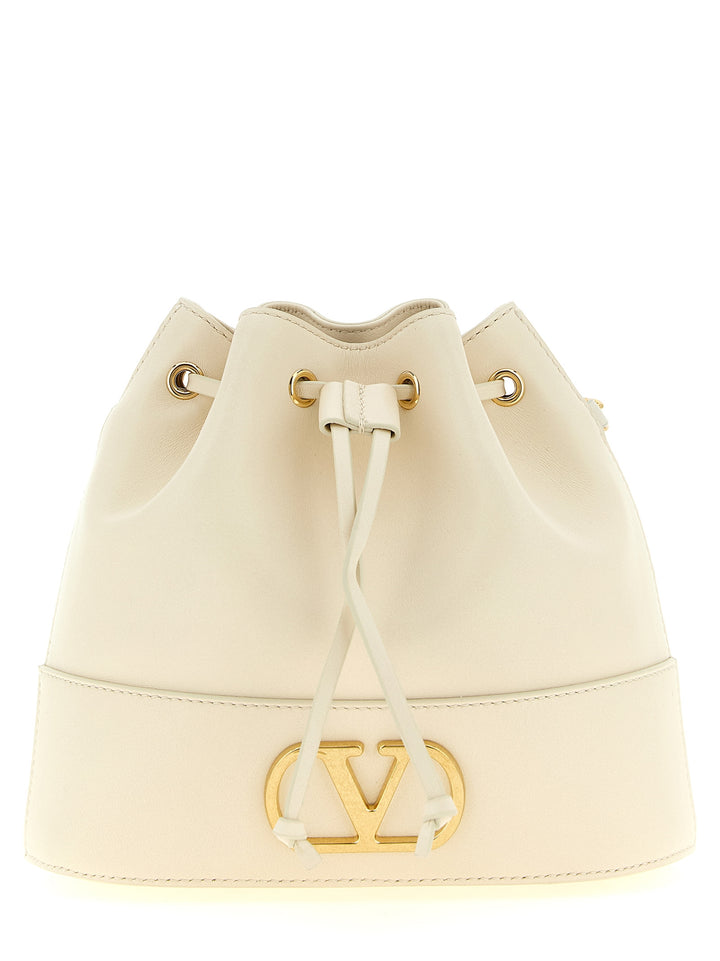Valentino Garavani Valentino Garavani Vlogo Signature Sechiello Bag Borse a Tracolla - Bianco | c5d3fe0c5371de5bfc8a88b7dc9159becaad24aa