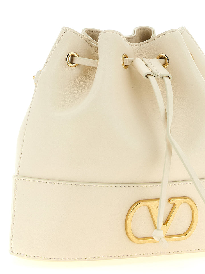 Valentino Garavani Valentino Garavani Vlogo Signature Sechiello Bag Borse a Tracolla - Bianco | 43684183d17b1b612dded98ad839857e24c13ba2