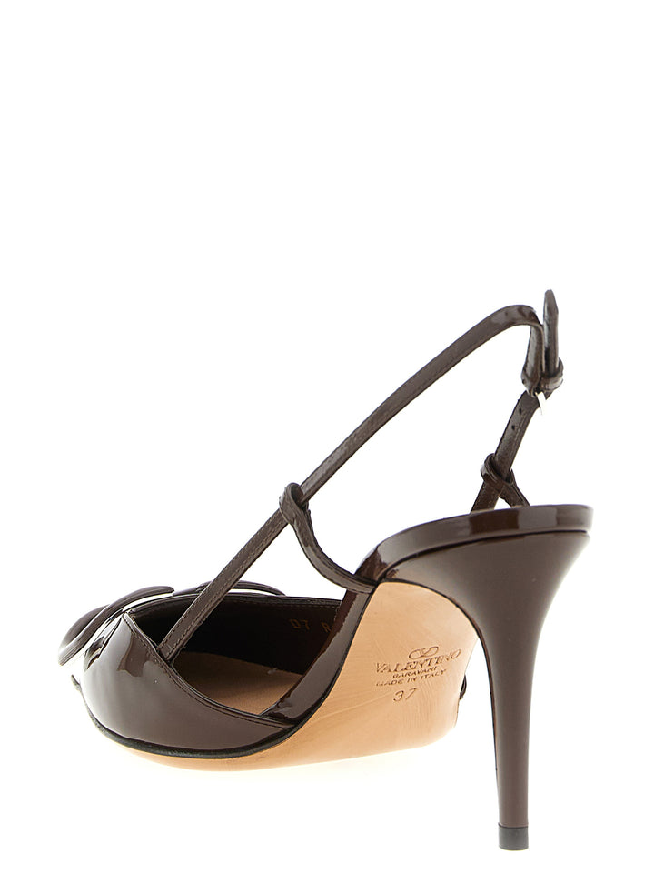 Valentino Garavani Slingback Valentino Garavani Vlogo Signature Decollete - Marrone | 9ad7a3475f9e8e8a4b03ecbadabe8b9e7b751add