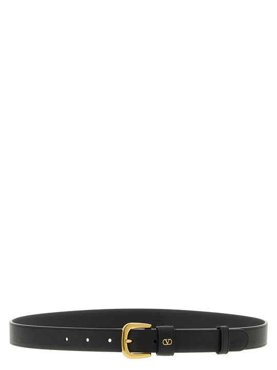 Valentino Garavani Vlogo Signature Belt Cinture Nero