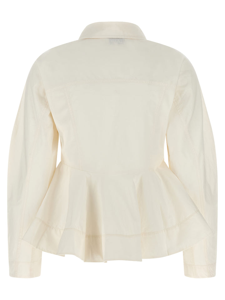 Ganni Peplum Camicie - Bianco | 56b0a6865f5141c0b8fe0856e258aae34bc7d43b