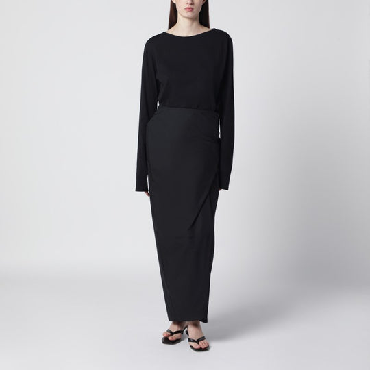 Twisted Jersey Dress In Void Black Clean