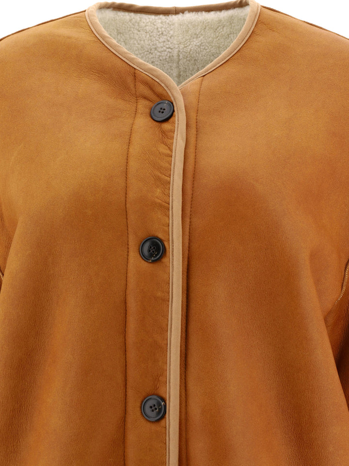 Giovi Reversible Shearling Jacket Jackets and Coats - Bianco | be39eb95aed6cd4bcbd2d2d34cea00d0158df28f