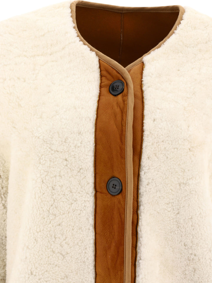 Giovi Reversible Shearling Jacket Jackets and Coats - Bianco | 7d837636522cb370b7334ed463acd2151b658dc9