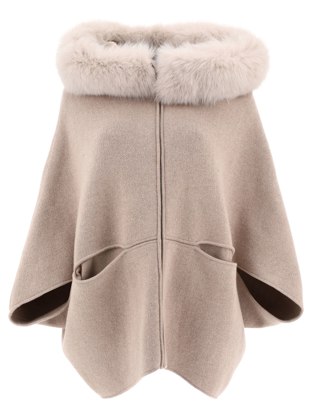 Giovi Wool And Cashmere Cape Jackets and Coats - Beige | d29b39f9092830b1d9a0df609e1d2242ec096ca0
