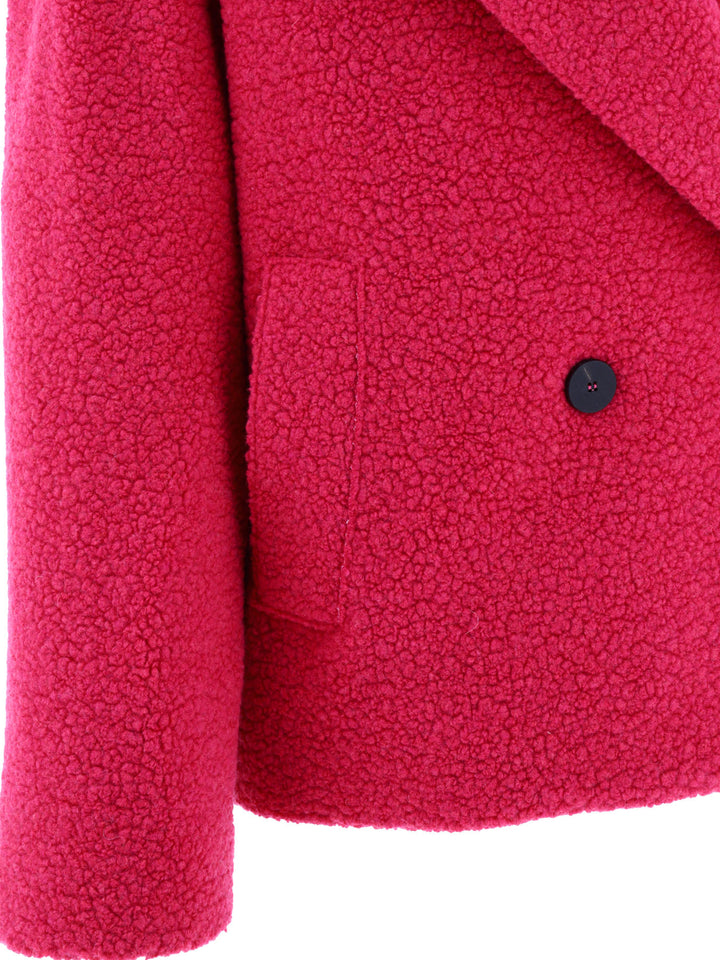 Harris Wharf London Bouclè Coat Jackets and Coats - Fucsia | 210200f92f07146ad03c685232fa943f9c47435e