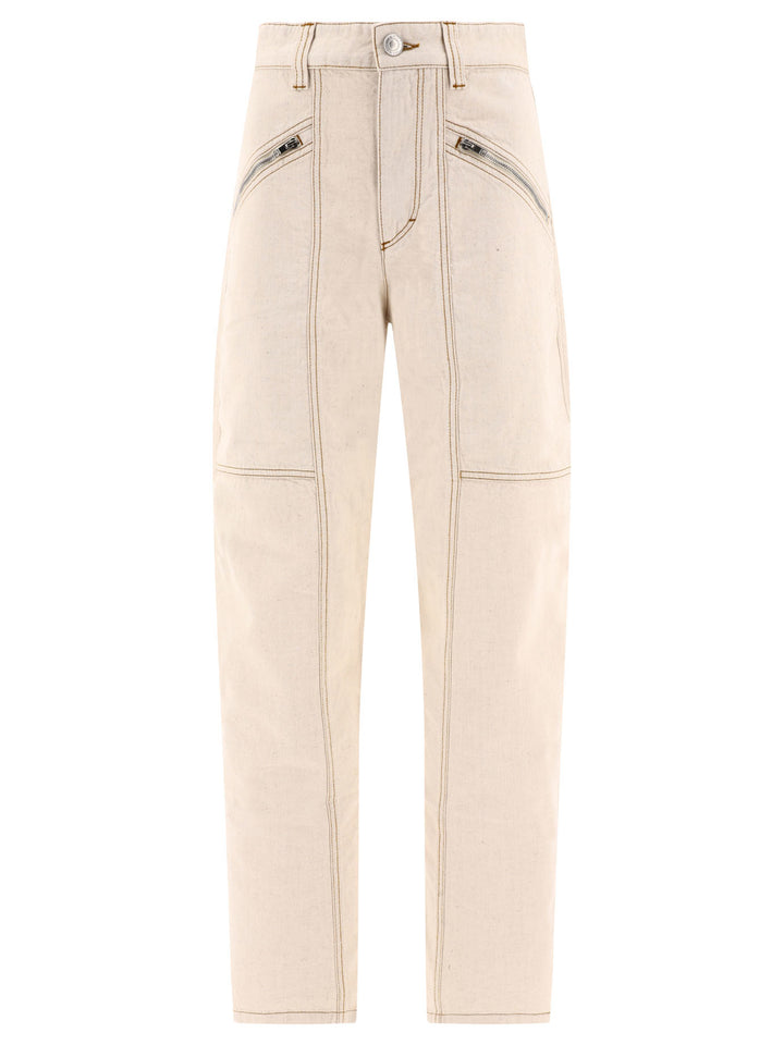 Isabel Marant Fanny Jeans - Beige | 4c3196b26b8ca3ad4face62c4b2ea3458478d1d1