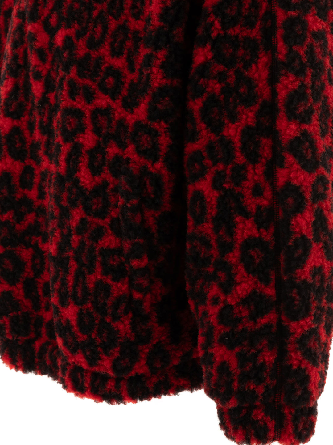 Alexander Mcqueen Leopard Print Fleece Jacket Jackets and Coats - Rosso | 08c061088309bbea114556f31625da7d9a107450