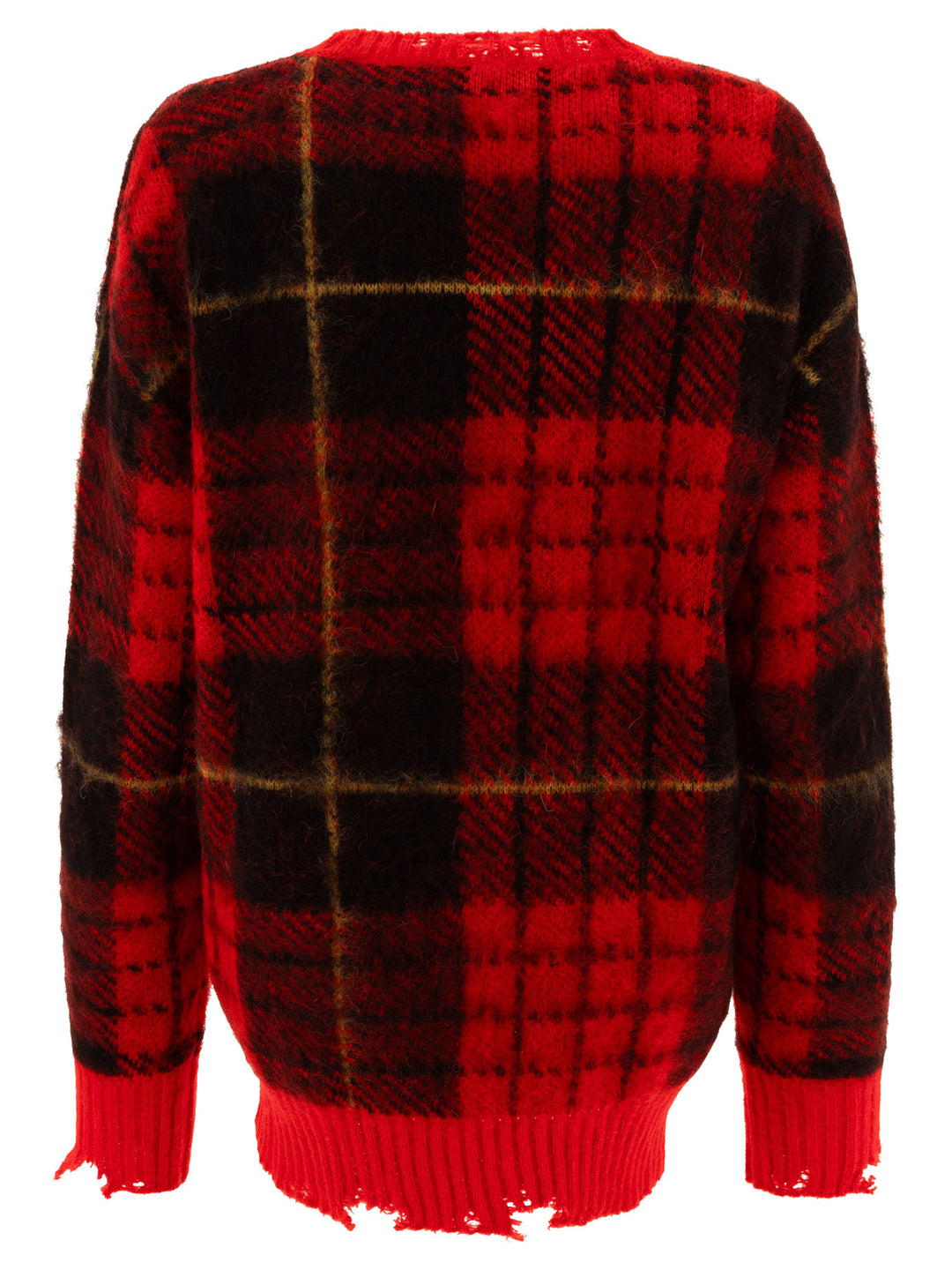 Alexander Mcqueen Tartan Distressed Knitwear - Rosso | 131588a42486c07aaed1a67f7b1bd23f735ca13f