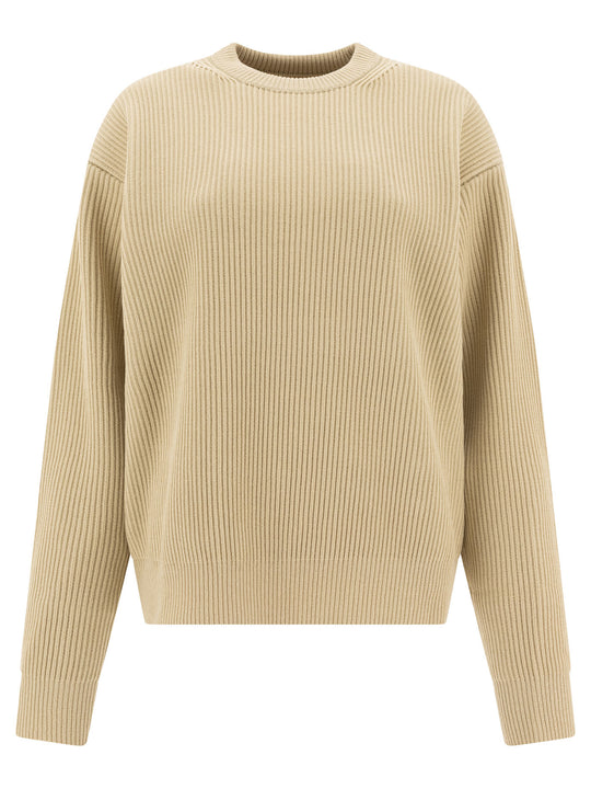 Wool Crew Neck Sweater Knitwear Verde
