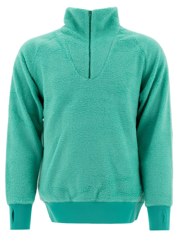 Beams Plus Half Zipper Sweater Knitwear - Verde | cf1b1b4dfce604c06bce49709fc6974fc78a2baa