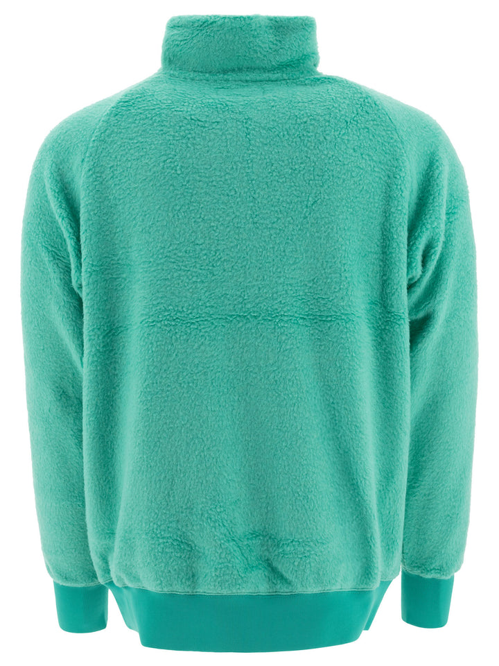Beams Plus Half Zipper Sweater Knitwear - Verde | 1bcb816b2c1df8f0f355b680c03137f89cda1b09