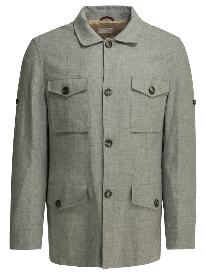 Brunello Cucinelli Overshirt Jacket Jackets and Coats - Grey | f9c93bdf0ee3944d5bd1520d839b94953f793c5f