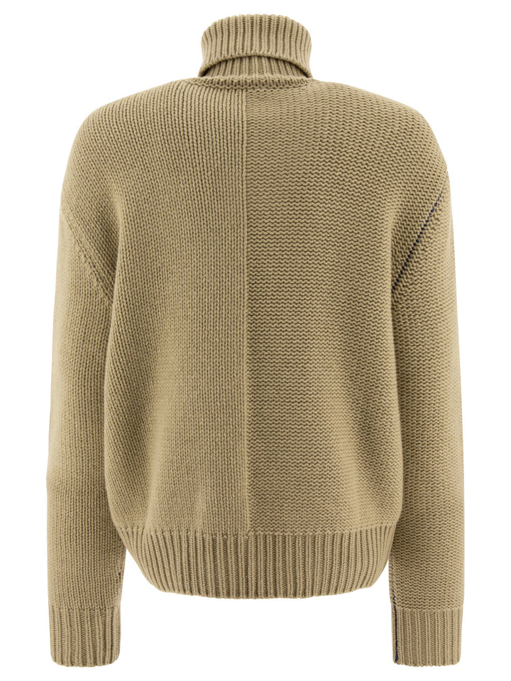 Burberry Cashmere Sweater With Ekd Knitwear - Verde | 512c5078e1333253ba8d676cab3adb1aff4c15fb