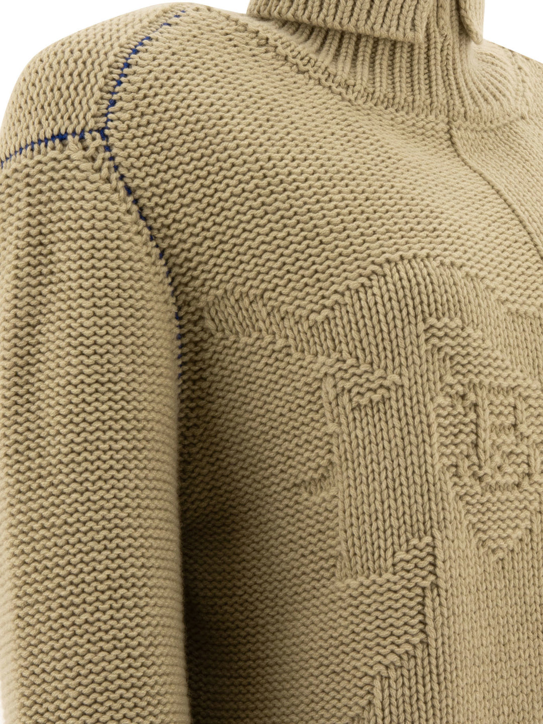 Burberry Cashmere Sweater With Ekd Knitwear - Verde | 669d99befb4bce70082de6df4bc4804cd624152f