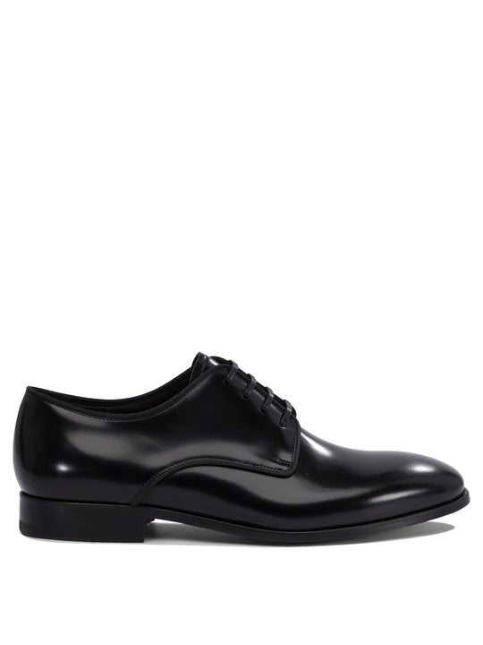 Leather Brogues Lace-Up Shoes Nero