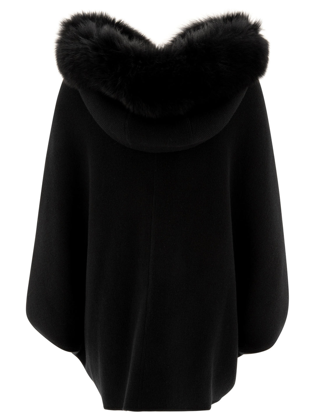 Giovi Wool And Cashmere Poncho Jackets and Coats - Nero | 54a018e6a98a818a93040a08102f422c879aa252