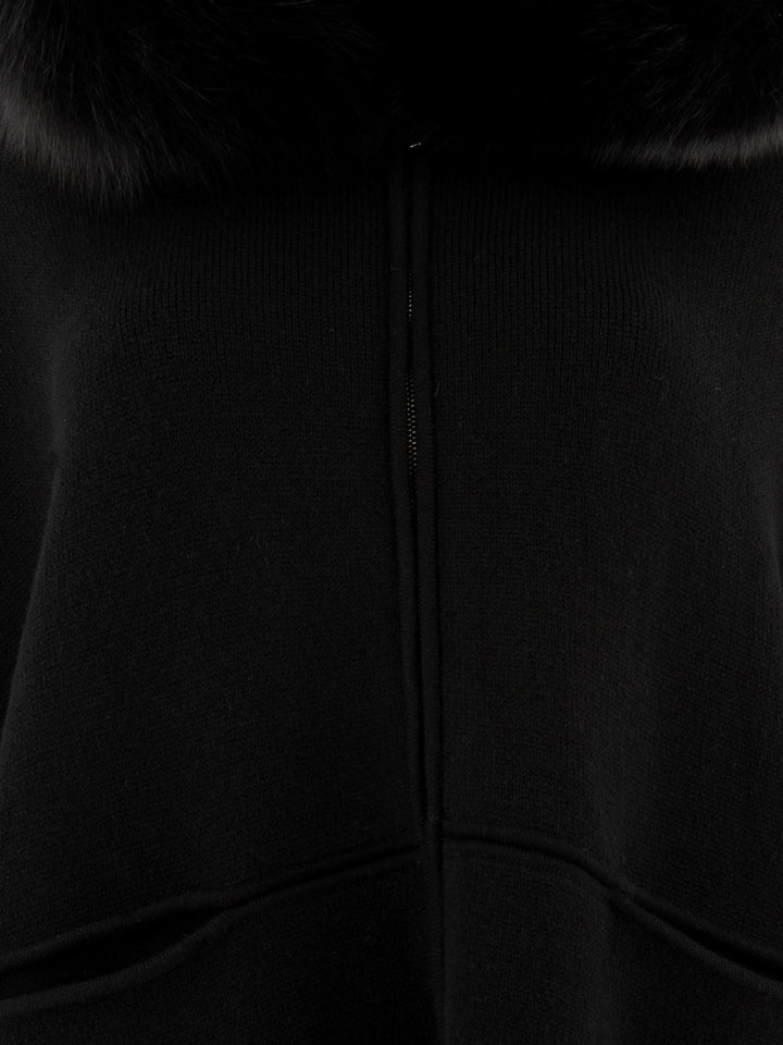 Giovi Wool And Cashmere Poncho Jackets and Coats - Nero | 4b852c9b8819ca4d89b622482e7744a1d9abfc7e