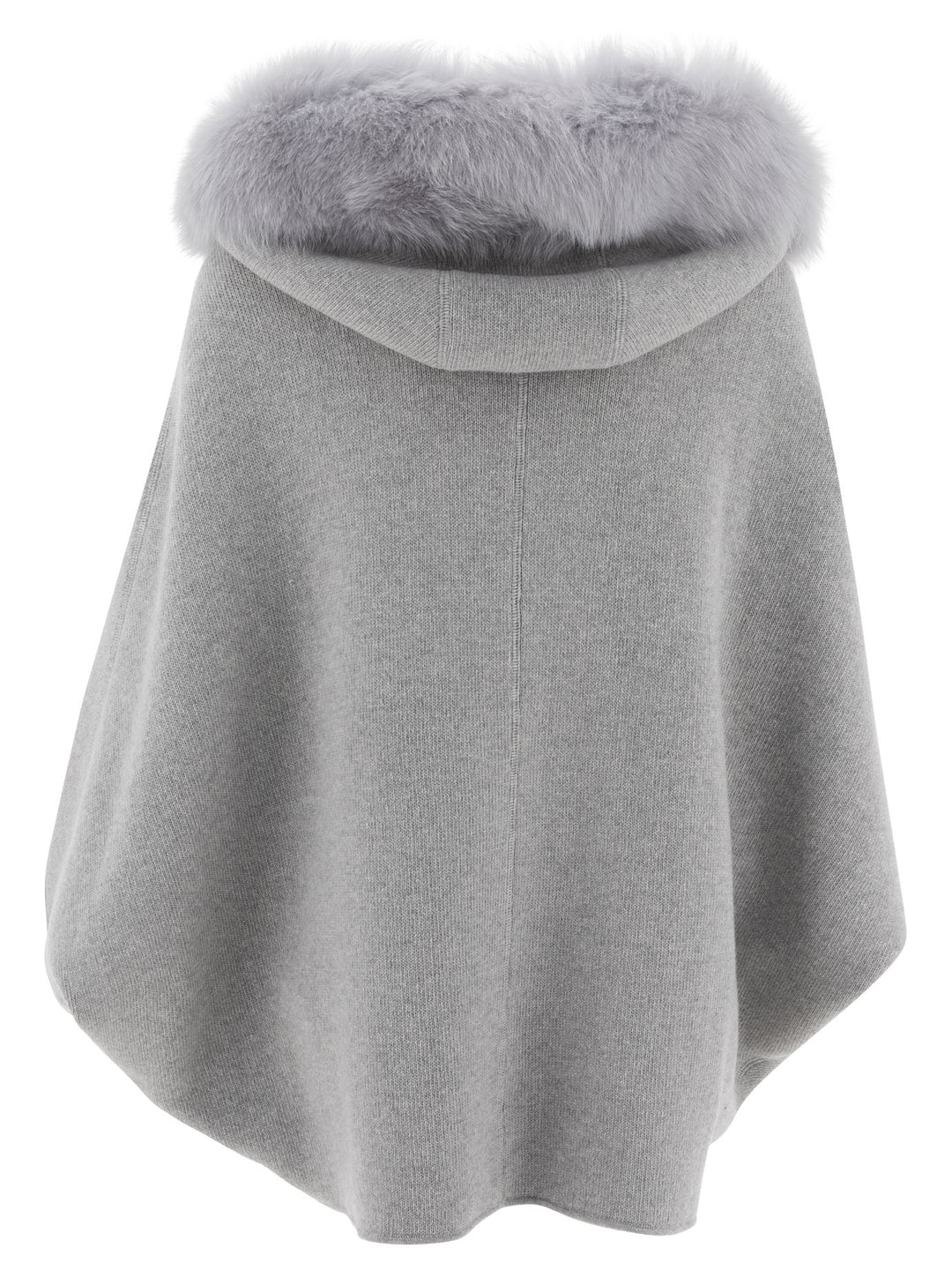 Giovi Wool And Cashmere Poncho Jackets and Coats - Grey | 6de83255fdcf80a1ab2fc68862ce13bb75f4755a