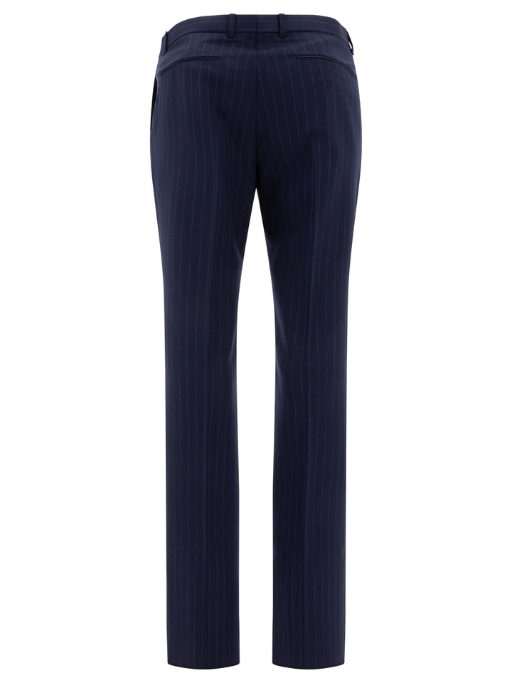 Givenchy Pinstriped Tailored Trousers - Blu | a9af96d79dae512f3f0d8da3bf846671ef4142f6
