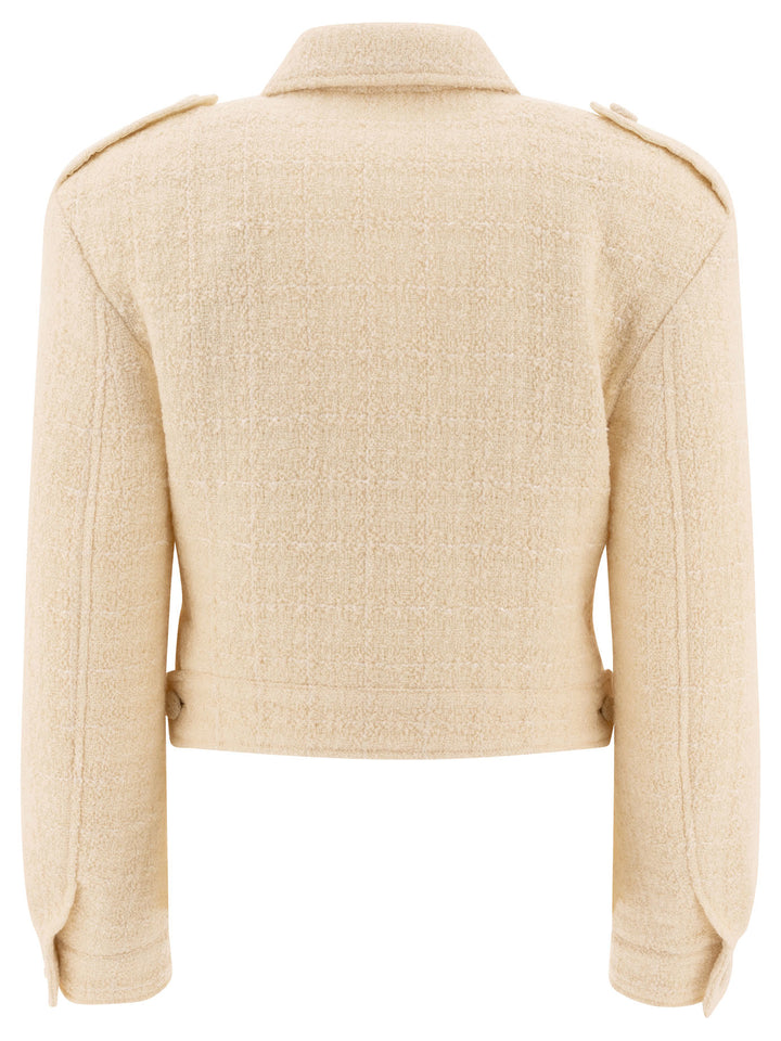 Givenchy Short Tweed Jacket With 4g Detail Jackets and Coats - Bianco | 3bf92fa0d31db1d8b7a74b8eeb488343c23b0034
