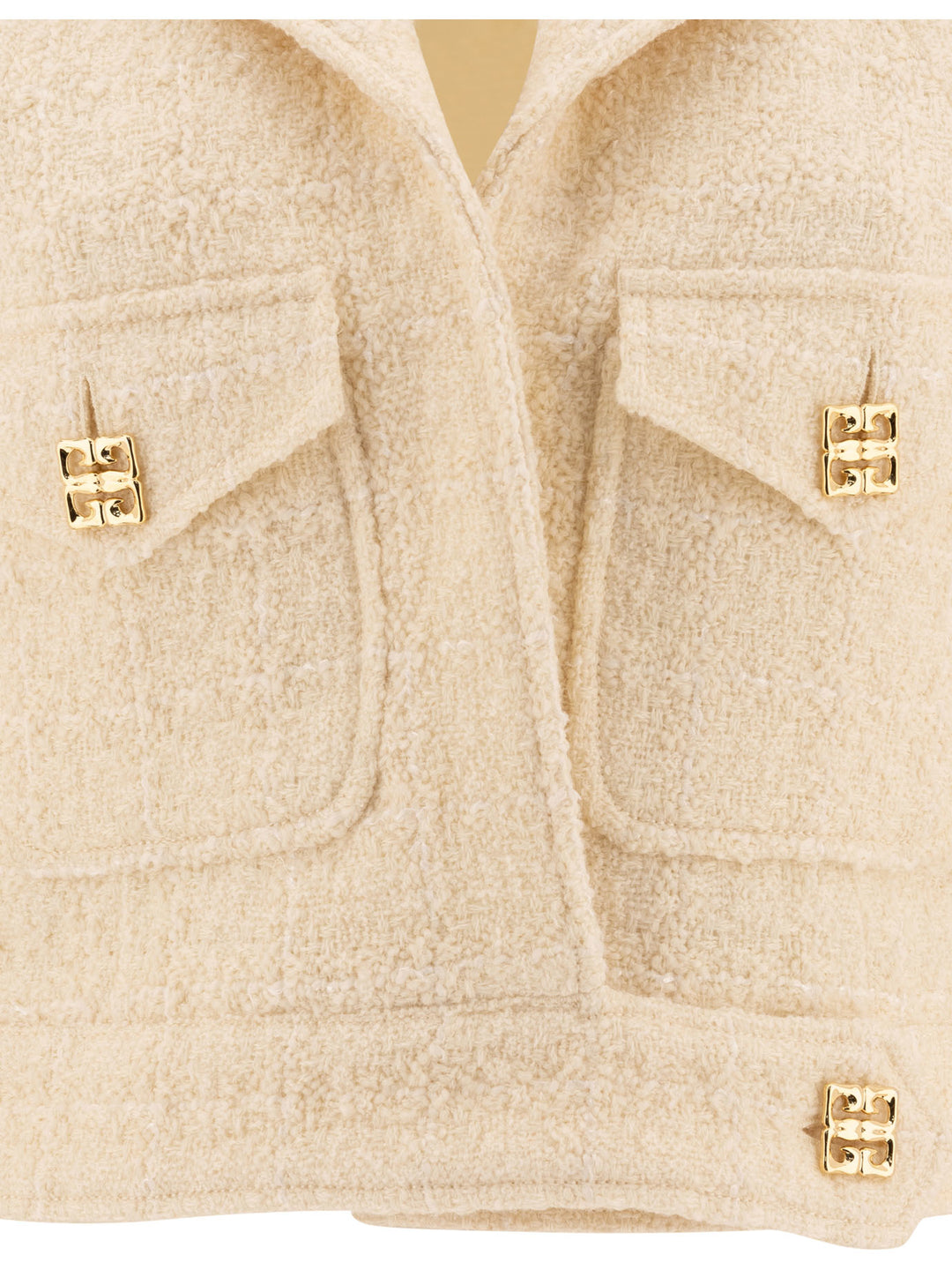 Givenchy Short Tweed Jacket With 4g Detail Jackets and Coats - Bianco | 91e802f157ce9951cef840044ff0166529121269