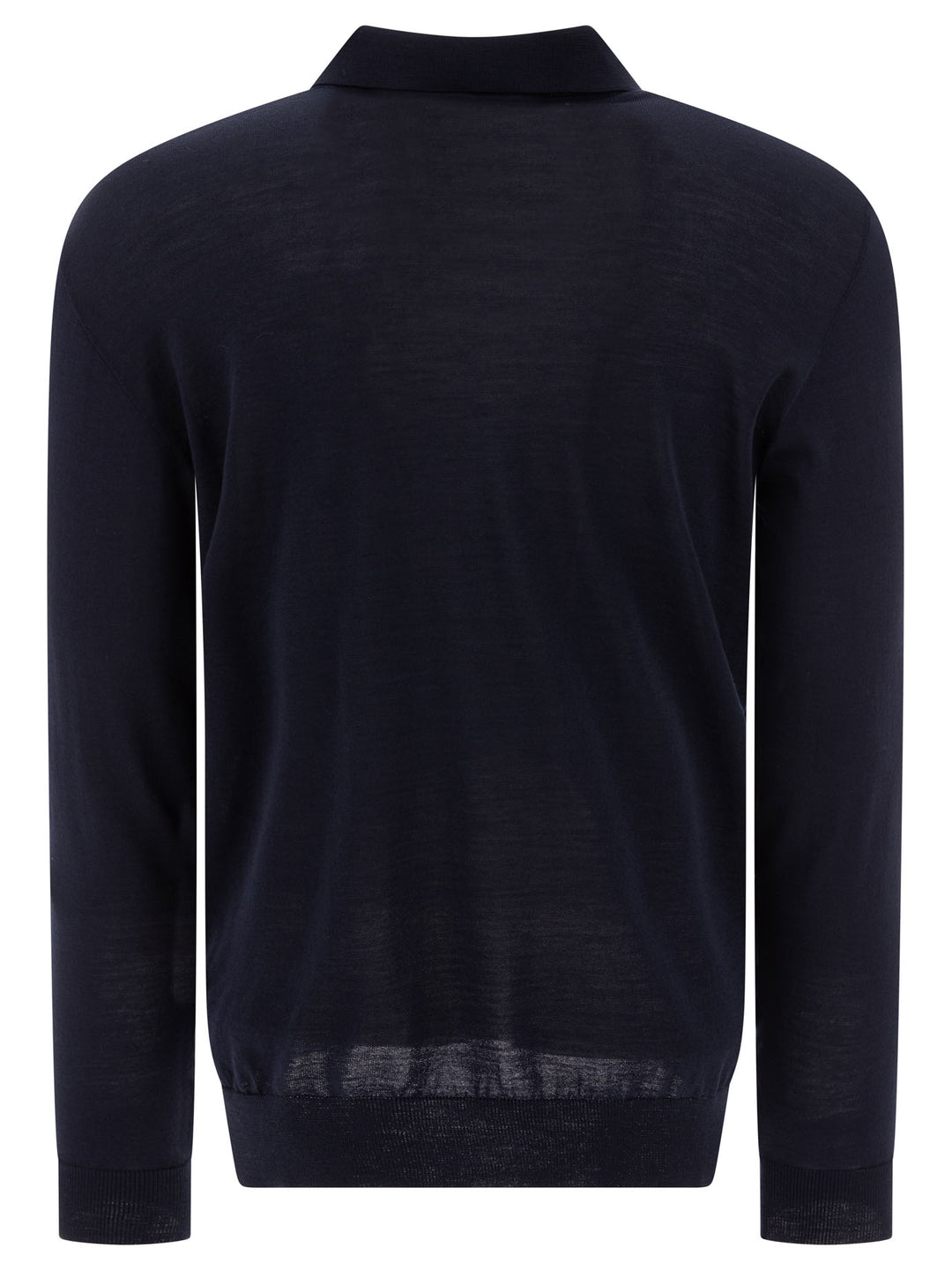 Golden Goose Wool Long-Sleeved Polo Shirt Polo shirts - Blu | 0c122de1c8cf3cb3cb711cbdb6632b032ee06920