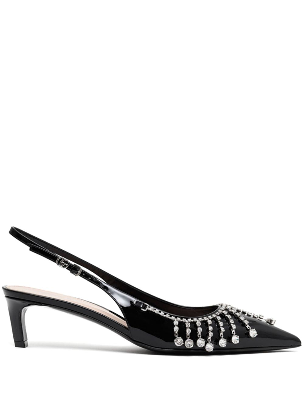 Gucci Décolleté Con Catena Di Cristalli Heeled shoes - Nero | 94b0dea4be78c42aa9c12939e942c5638ec21982
