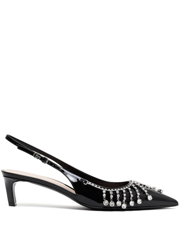 Gucci Décolleté Con Catena Di Cristalli Heeled shoes - Nero | 94b0dea4be78c42aa9c12939e942c5638ec21982