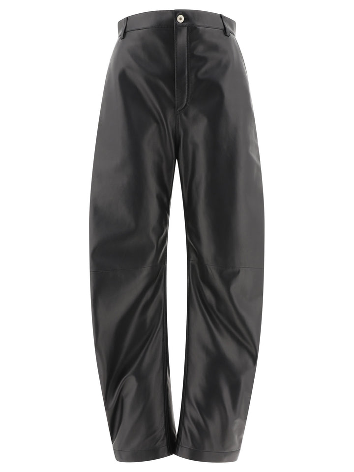 Loewe Balloon  In Nappa Lambskin Trousers - Nero | d7e0fd94353f21841f53d9995a442c299e9535ef