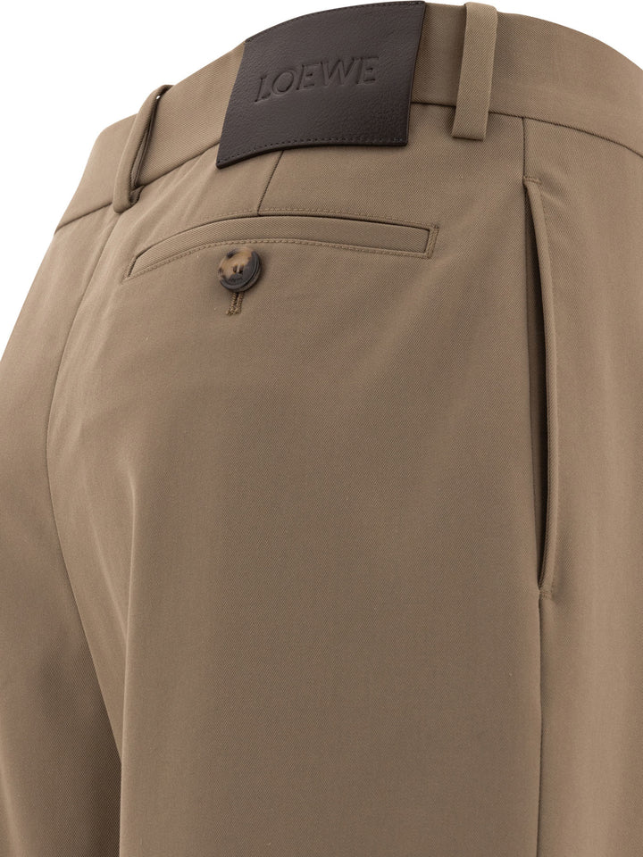 Loewe Cotton And Silk Trousers - Verde | f5fe63c0e5799a5d7ef202c77006bbf970b3860a