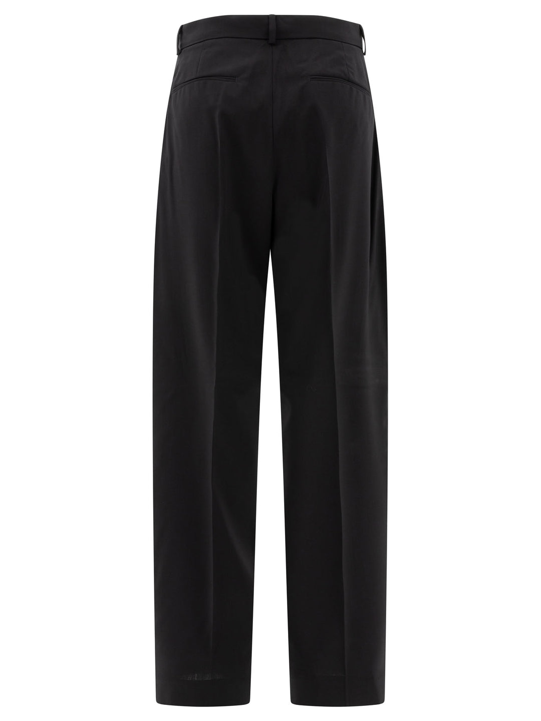 Max Mara Sportmax Oversize  In Stretch Wool Trousers - Nero | d437a6b2c74ddc179b228e0d60cb493f915c70c1