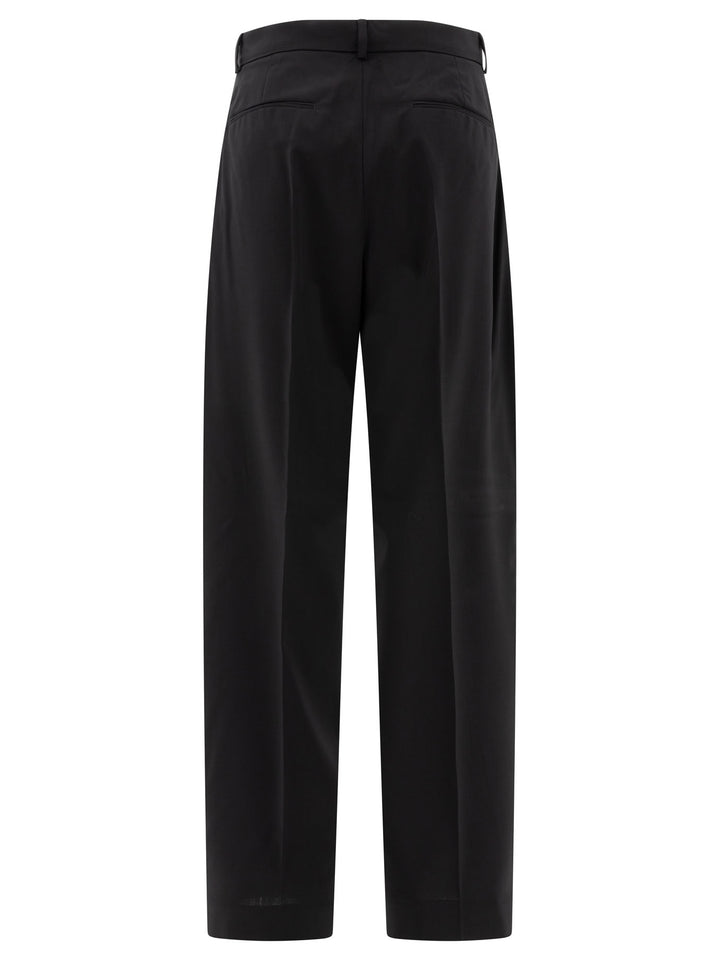 Max Mara Sportmax Oversize  In Stretch Wool Trousers - Nero | d437a6b2c74ddc179b228e0d60cb493f915c70c1