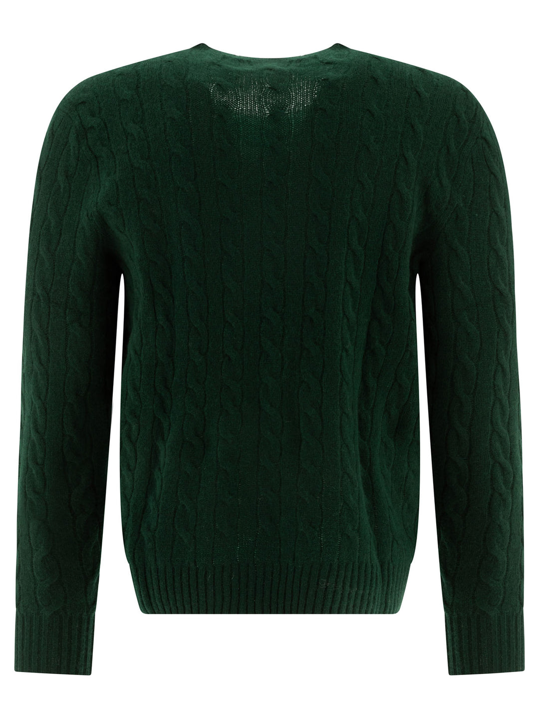Polo Ralph Lauren Wool And Cashmere Crewneck Sweater With Logo Knitwear - Verde | 5aa6084007a9d7ea7fa05d4bdf3cedd149629d5d