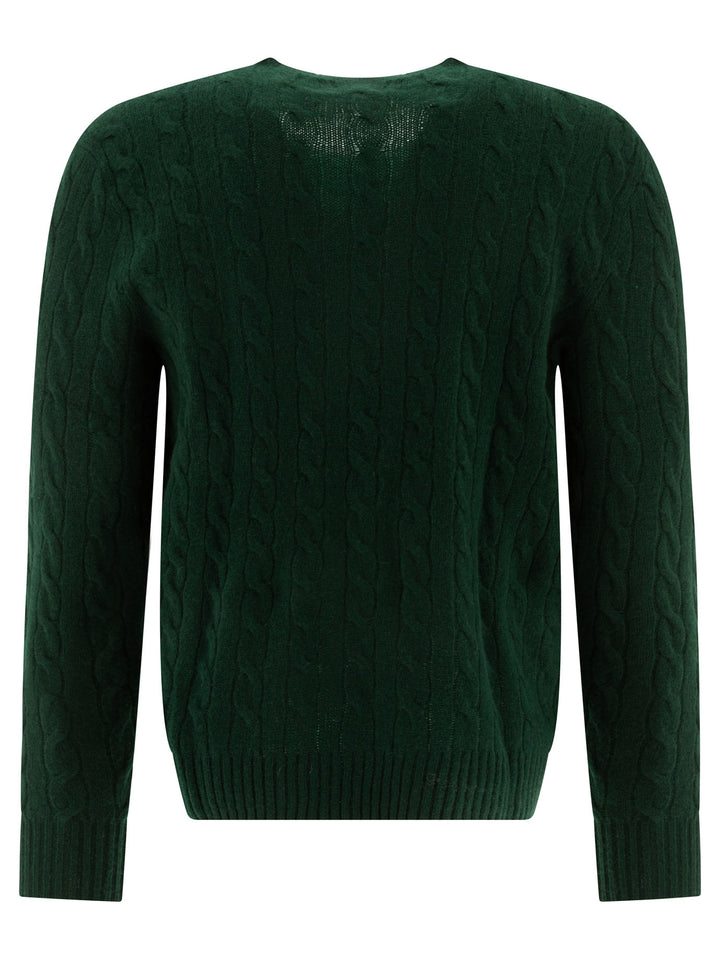 Polo Ralph Lauren Wool And Cashmere Crewneck Sweater With Logo Knitwear - Verde | 5aa6084007a9d7ea7fa05d4bdf3cedd149629d5d