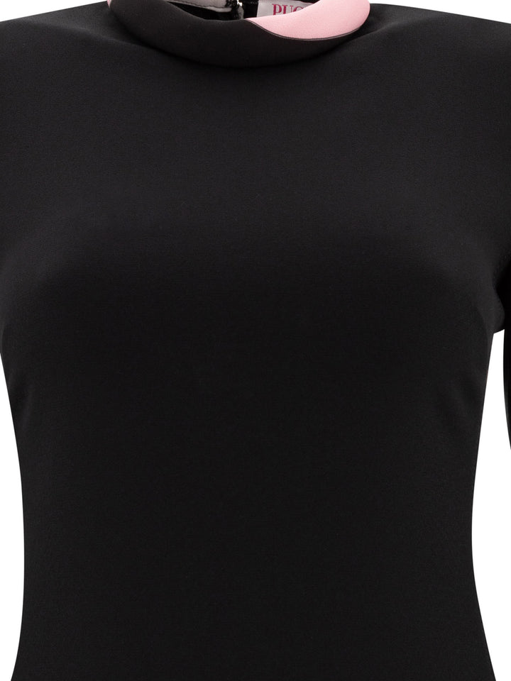 Pucci Dress With Contrasting Collar Abiti - Nero | 23c5fa187e0c91454a13a85123ac5eb0c8bba31d