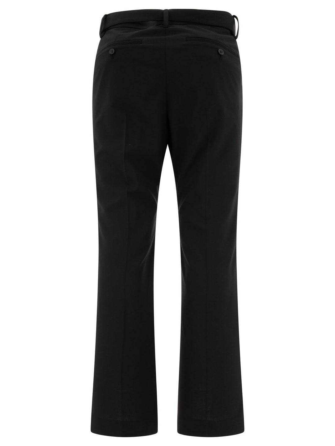 Sacai Belted Trousers - Nero | 8e5a754d85287f2b7f9104f877136e7275530a7c
