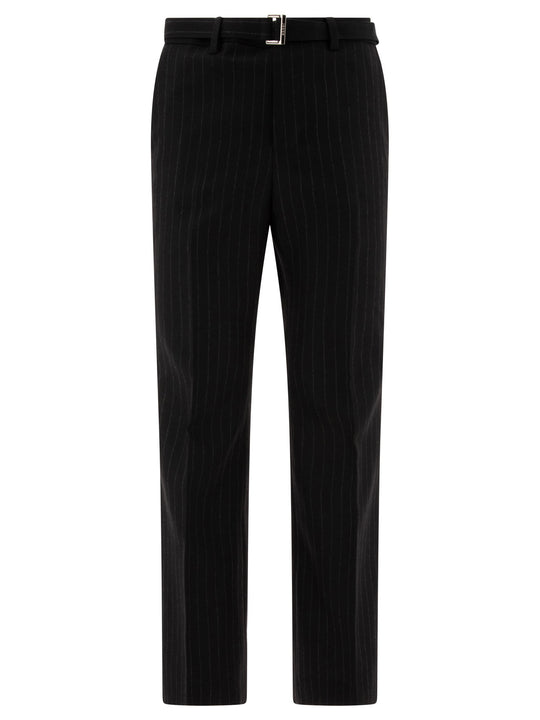 Pinstriped Trousers Nero